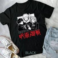 Unisex TShirt Satoru GojoYuji Itadori Megumi FushiguroJujutsu TShirt Black S