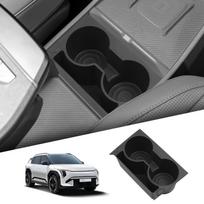 skirta Kia EV3 EV4 2025-2026 m. centrinės konsolės puodelio laikikliui, amortizuojančiai laikymo dėklei, TPE automobilio interjero aksesuarams, juoda black