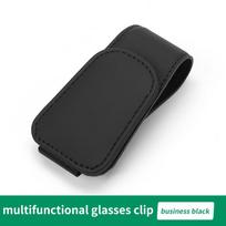 Auto Sun Visor Eyeglass Hanger Clip Universal Genuine Leather Glasses Ticket Card Mount Sunglasses Storage Clip Multi-Function Accessory