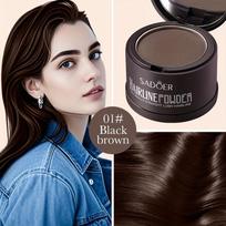 Hairline Powder 4g Hairline Shadow Powder Makeup Hair Concealer Natural Cover Unisex Hair Loss Product 01#Black brown