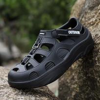 Vasaros minkšti vyriški paplūdimio batai Patogios platformos EVA sandalai Itin lengvi Lauko neslystantis storas padas Vyriški sandalai Zapatillas Hombre 40 juoda