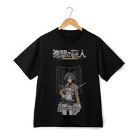 Attack on Titan Marškinėliai – Mikasa Ackerman Anime Marškinėliai – Žvalgų Pulko Grafinis Marškinėlis 3XL