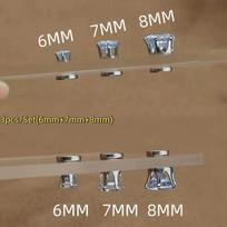 1Set  Simple Magnetic Earrings Ear Studs For Men Women Zircon Ear No Piercing Jewelry Gift 6mm 7mm 8mm 3pcs
