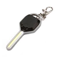 Mini Keychain Lamp Keys Shape Mini LED Flashlight Small LED Keyring Torch Light sidabro baltos spalvos