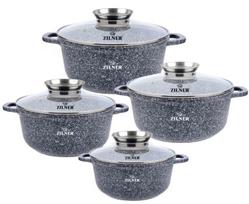 4 MARMURINIŲ PUODŲ RINKINYS 16 20 22 26CM ZILNER ZL-8532