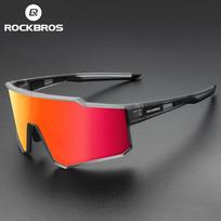 ROCKBROS Polarized Photochromic Glasses Cycling Sunglasses Outdoor Sports UV400 MTB Road Women Men Bicycle Goggles Adjustable One Size gray