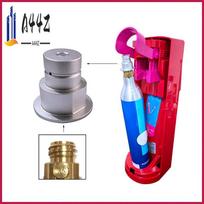 A44Z-Sodinio vandens priedai Sodos aparatas, skirtas Terra DUO ART, Greito prijungimo adapteris CQC prie išorinio CO2 adapterio butelio talpyklos gray