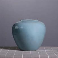 Modernus Jingdezhen gėlių vazonas Kūrybiškas vienspalvis keramikos ornamentas Idealiai tinka stalo ir prieškambario dekoravimui gray
