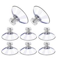 5pcs 32/41/53mm Round Strong Transparent Suction Cups with Screw Plastic Suction Pads Adhesive Suction Holder with Screw Nut 32mm gray