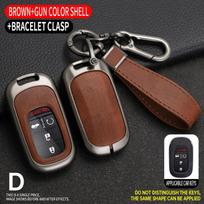 Fit For Honda Civic Accord Hr-V Cr-V Crv Automotive Housing Remote Mount Zinc Alloy Auto Key Fob Cover Case Key Ring Auto Accessories
