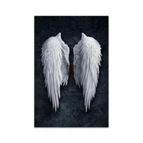 „Angel Wings“ senoviniai sienų plakatai ir spaudiniai juodai balti sienų meno drobės paveikslai „Wings“ meno paveikslas svetainei 21X30cm No Frame