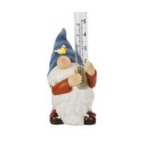 Gnome lietaus matuoklis Išskirtinis patvarus dervos lietui atsparus vandens matuoklis Gnome dekoracijos sodui