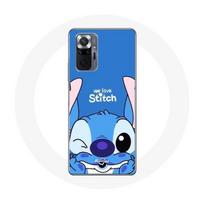 Coque pour Xiaomi Redmi Note 10 Pro Stitch mignon fond bleu mėlyna