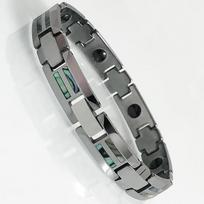 10MM Sunkiojo metalo poliruoto volframo plieno natūralaus apvalkalo vyriškos apyrankės germanio magnetinis riešinis papuošalas vyrams kryžiaus papuošalas 20CM