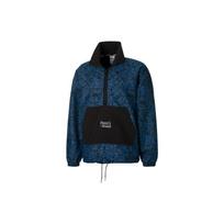Puma X Mr Doodle Graffiti Print Colorblock Half-Zip Stand Collar Jacket Men Jackets Blue 530648-01 XS black