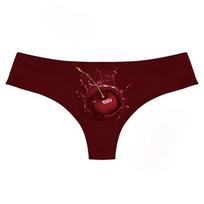 Fashion Girls Cherry Printed Underwear Sexy Briefs For Women Ladies Erotic Lingerie S