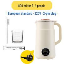 Mini automatinis sieninis jungiklis ir sojų pieno gaminimo aparatas – daugiafunkcis kūdikių maisto smulkintuvas, 110 V, skirtas Europai ir Amerikai 220V European standard plug, 800ml, KBE506