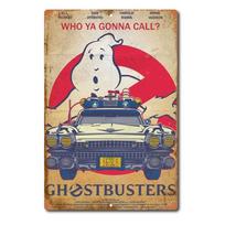 GHOSTBUSTERS Klasikinio filmo plakatas Aliuminio skardos ženklas 8x12 Atrodo kaip plakatas