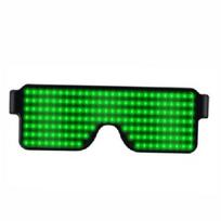 Electronic Eyeglasses with Luminous LED Light Birthday Party Carnival Props žalia