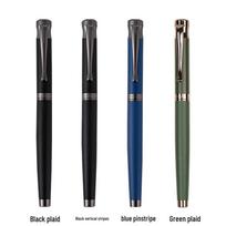 Yongsheng 9315 Metal Bent Nib Fountain Pen for Men's Business, Office, Art & Calligraphy - Includes Replaceable Ink Cartridge 0.5mm Hidden Straight Nib