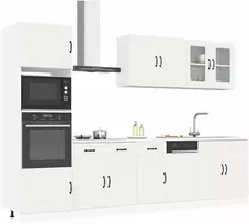 Virtuvinių spintelių komplektas, 7 dalių, Kalmar, balta