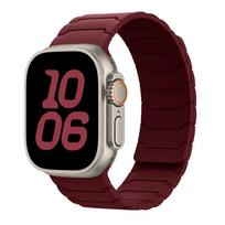 Magnetic Silicone Strap For Apple Watch Band 45mm 44mm 40mm 42mm 46mm 41mm 49mm 38mm Bracelet IWatch Series 10 SE 9 8 7 Ultra 2 S10-42MM 38 40 41MM vyno raudonos spalvos