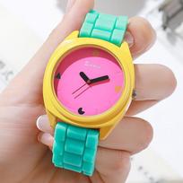 Dopamine Women Watch  Simple Digital Quartz Watches Casual Jelly Multicolour Silicone Ladies Wristwatch A4