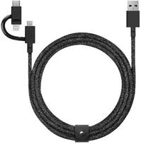 „Native Union Belt“ universalus laidas (USB-A ir USB-C, „Micro USB“, „Lightning“) 2 m, „cosmos“