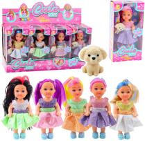 Lean Toys Lėlės Su Suknele Ir Šuneliu Rinkinys 12 cm