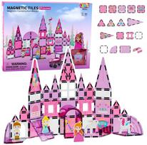 Lean Toys Magnetinis konstruktorius mergaitėms, 58 vnt.