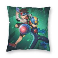 Megaman Exe  Lan Hikari Square Pillowcase Polyester Linen Velvet Creative Zip Decorative Home Cushion Cover 30x30cm