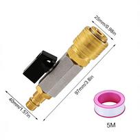 1Pcs 1/4Inch Compressed Air-Shut-Off Valve Compressors & Compressed Air Quick Connector Compressed Air Shut-Off-Valve China Mainland