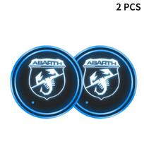 HFYJW1 For Abarth 500 595 124 Becquet Fiat Punto Ducato Palio Car Cup Holder LED Light Car Cup Pad Colorful Light Coaster Accessories