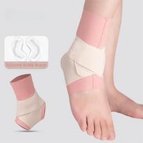 Durable Ultra-Thin Elastic Ankle Brace Breathable Anti Sprain Ankle Sleeve Adjustable Lightweight Foot Support Stabilizer Yoga M rožinė