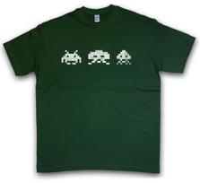 DIGITAL INVADERS T-SHIRT Arcade Game Retro Nerd Alien Space 80s Console L
