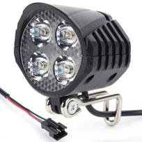 36/48/60V Elektrinio dviračio šviesa su garsiniu signalu 18W 9 LED Elektrinio paspirtuko LED priekinis žibintas Vandeniui atsparus Aukščiausios kokybės maitinimo žibintas Tinka E-bike gray
