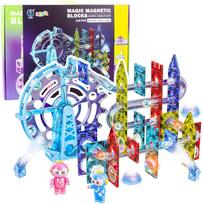 Lean Toys Magnetinė kamuoliukų trasa su apžvalgos ratu, 120 dalių