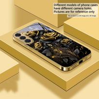 Jewel like brilliance For Samsung Galaxy S20 FE S21 S22 S23 Plus S24 Ultra 25Ultra S21+ S9+ S22Plus Golden glass phone case Galaxy S8