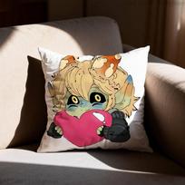 Mushroom Oasis Anime  pillowcase casual style decoration suitable for home decoration excluding pillow core 30cmx30cm