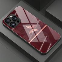 Auksinės rožės rašto grūdinto stiklo telefono dėklas, skirtas iPhone 17 16 15 14 13 12 11 Pro Max 17Air 16E 7 8 Plus XR XS X, smūgiams atsparus dangtelis iPhone17