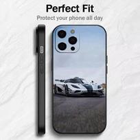 KOENIG One Sport-Cars Phone Case For iPhone17,16,15,14,13,12 Plus,Max Soft Silicone Black Cover iPhone13PRO