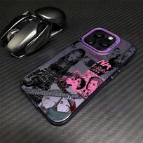 Anime Šaunus N-Nana Telefono dėklas IPhone 17 16e 16 15 14 13 12 11 Mini Pro Max X XR XSMAX 8 7 Air Plus Kritimui atsparus Matinis galinis dangtelis iPhone 14 Plus black