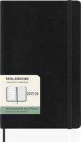Bookshop Kalendorius-užrašų knygelė Moleskine 18 mėnesių 2025/26 13x21cm, savaitės, minkštas viršelis, juoda spalva