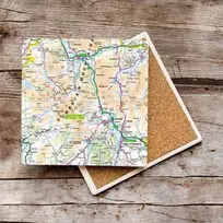 KNYGA Bookshop OS Map Ceramic Single Coaster - Lake District National Park