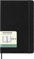 Bookshop Kalendorius-užrašų knygelė Moleskine, 18 mėn., 2025/26, 13x21 cm, savaitės H, kietas viršelis, juodos spalvos
