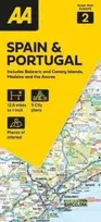 KNYGA Bookshop folded AA Road Map Spain & Portugal