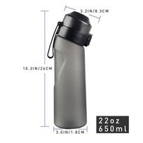 Tritan Water Bottle With Flavor Pod 650ml juoda