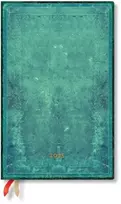 KNYGA „paperblanks Pacific Mėlyna Bold“ (senos odos kolekcija) maksi 12 mėnesių horizontalus kietais viršeliais dienos planuoklis 2025 (su gumytės užsegimu)