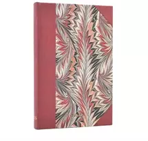 KNYGA „paperblanks 2026 Rubedo“ (marmurinis popierius „Cockerell“) Mini 12 mėnesių horizontalus kietais viršeliais „Flexi Dayplanner 2026“ (su guminiu užsegimu)