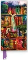 KNYGA „Flame Tree Studio“ Aimee Stewart: lobių paieškos knygų lentynos (plonas užrašų knygelė su blizgia danga)
